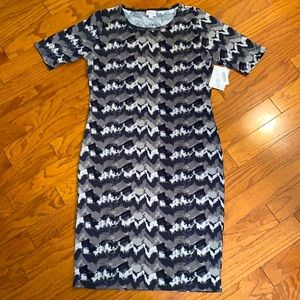 Women’s LuLaRoe Julia Dress - Black and White - XL